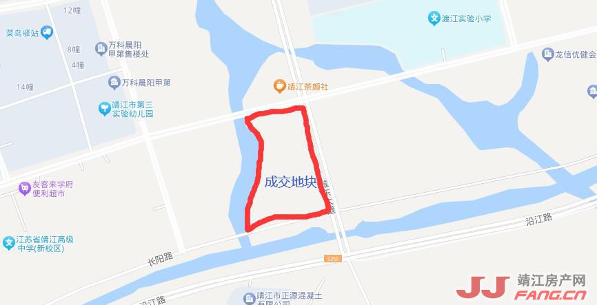 靖江土拍快讯:滨江新城成交一宗地块 楼面价1.28W/平米(图1) 靖江土拍快讯:滨江新城成交一宗地块 楼面价1.28W/平米(图1)
